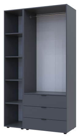 Комплект шкафов для одежды Doros Гелар (2 шт.) 115,7х49,5х203,4 см Графит (DRS-011145) Днепр