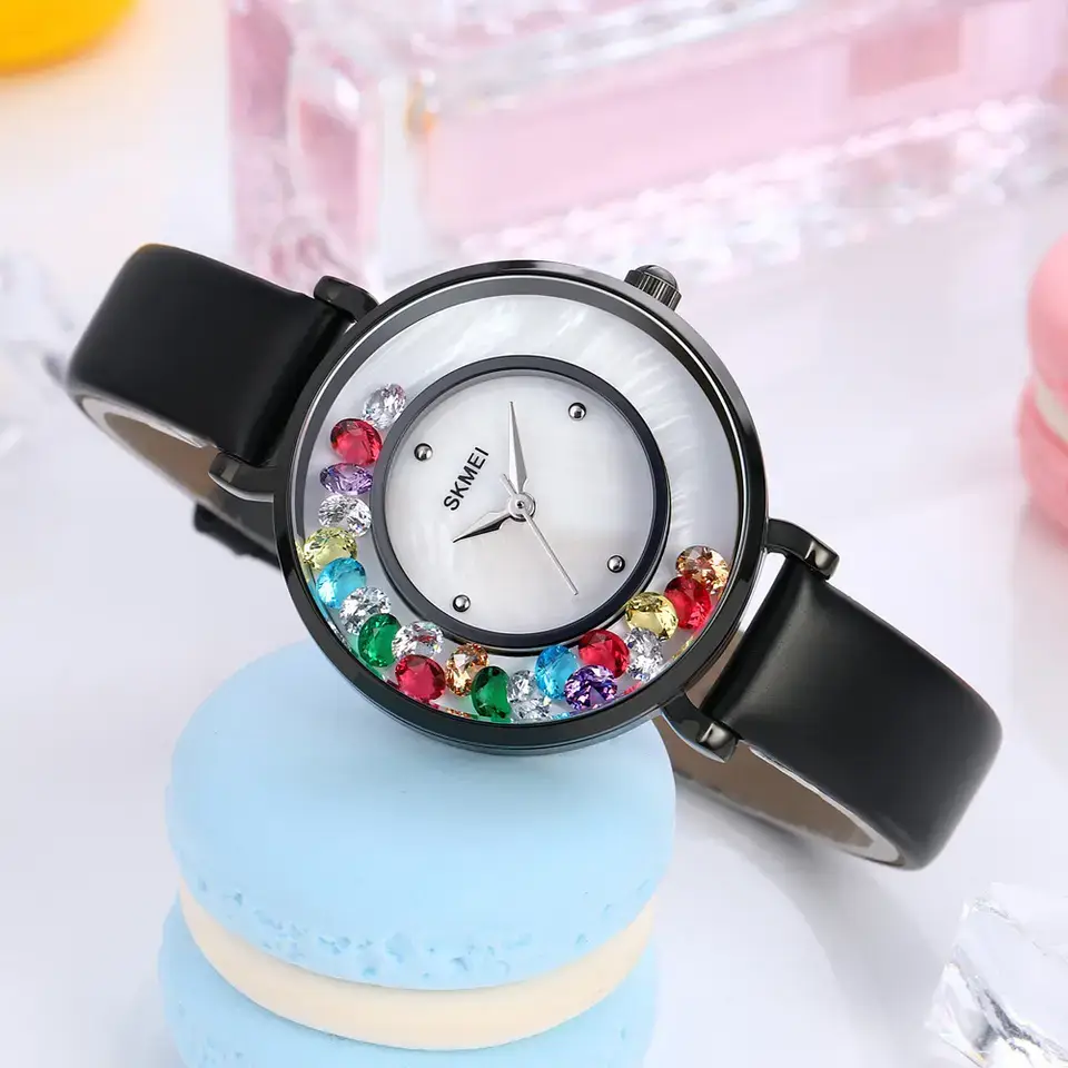 Жіночий наручний годинник Skmei 2041 Diamonds (Чорний) Вінниця - фото 4