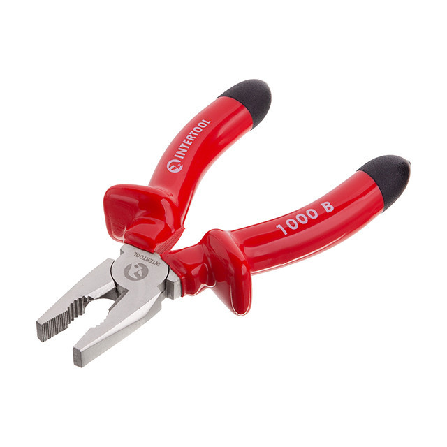 Плоскогубці 160 мм, діелектричні, 1000 В, CrV 6150 INTERTOOL NT-0312 Київ - фото 1