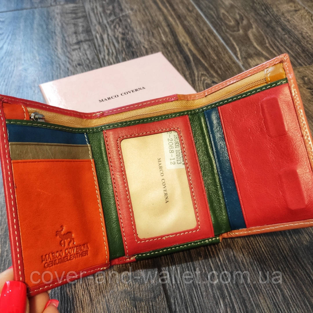 Маленький шкіряний жіночий гаманець пудрового кольору Marco Coverna MC 2-2068 Київ - фото 5