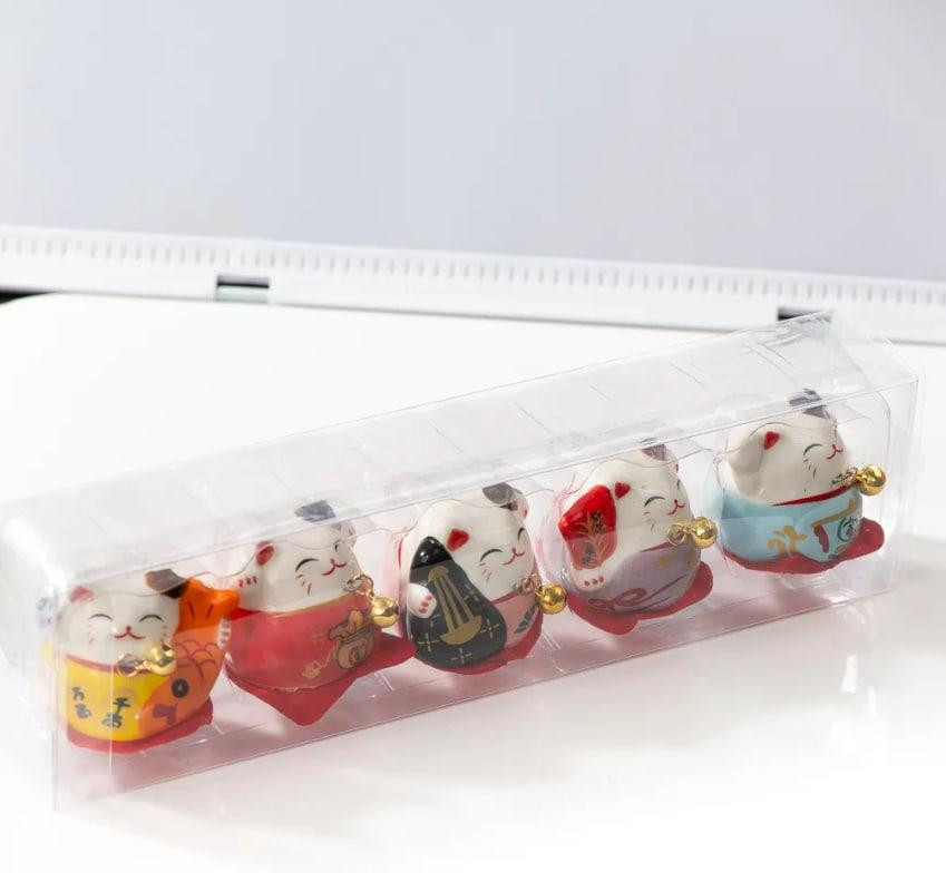 Манекі-неко: Японський талісман удачі, багатства та щастя (керамічний, 40 мм, 5 кольорів). Кошеня уд Київ - фото 5