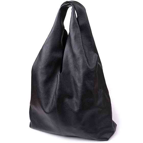 Жіночий шоппер 2 в 1 із натуральної шкіри GRANDE PELLE 22881 Чорний Київ