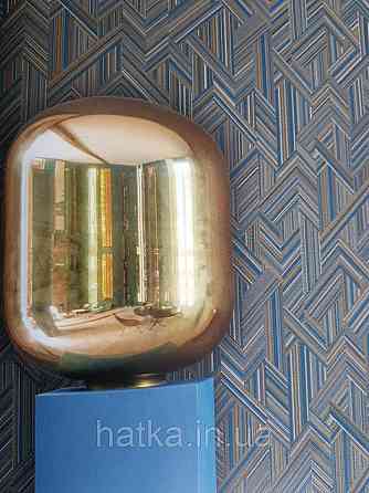 Ообои вінілові на флізелін Decoprint Moments MO22842 геометрія смуги точки фігури бірюзові жовті золоті Київ