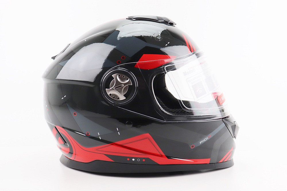 Шолом інтеграл, закритий BLD-М65 L (59-60см), ЧОРНИЙ/ЧЕРВОНО-СІРИЙ Київ - фото 3