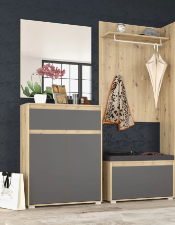 Передпокій модульний Торіно - комплект 6 - Дуб Артізан + Шампань Львів