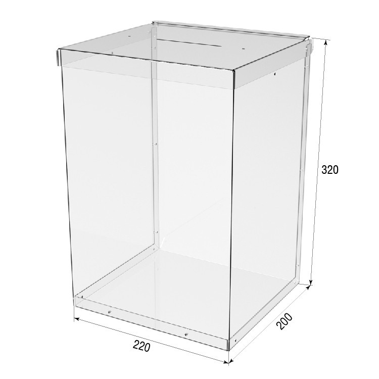 Ящик EKOSTAR без замка для пожертвований и сбора денег 220x200x320. Объем 14 литров Киев - изображение 4