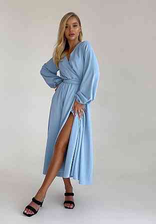 Женское романтичное приталенное миди платье софт Одесса