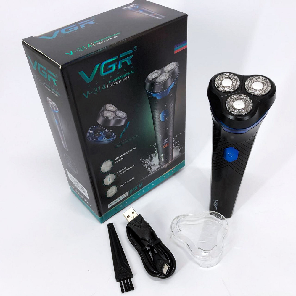Професійна електробритва бритва для бороди VGR V-314, Акумуляторна бритва з фірмовим лезом IN-72 Івано-Франківськ - фото 10