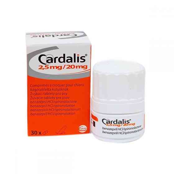 Кардалис 2,5 мг/20 мг жевательные таблетки для собак 30 табл. Сева (Франция) Винница