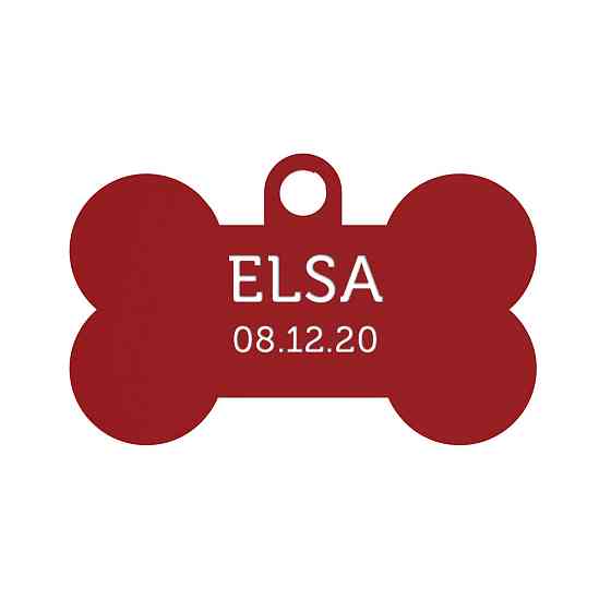 Адресник для собаки Red 50x35мм Київ