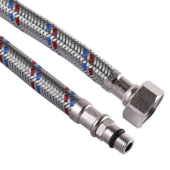 Шланг для змішувача Solomon (нерж.) М10х1/2″ 0,8м HY6201 B кор. (000000688) Київ