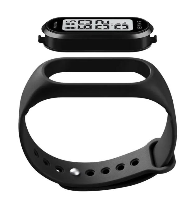 Наручний годинник браслет Skmei 1666 (Чорний з білим циферблатом) Вінниця - фото 7