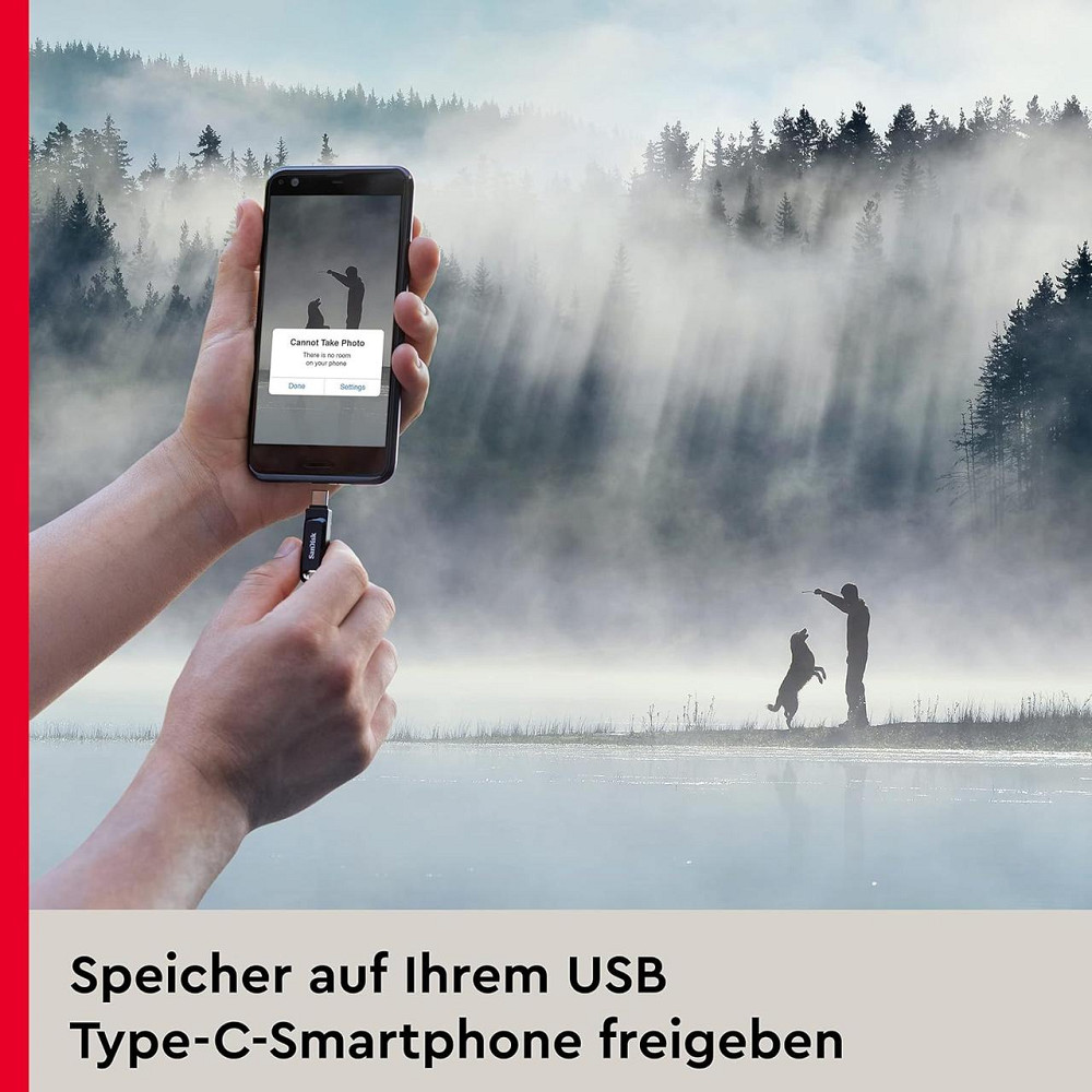 SanDisk Ultra Dual Drive Go USB Type-C 256 ГБ для Android смартфонов скорость чтения до 150 МБ/с с кольцом для Киев - изображение 3