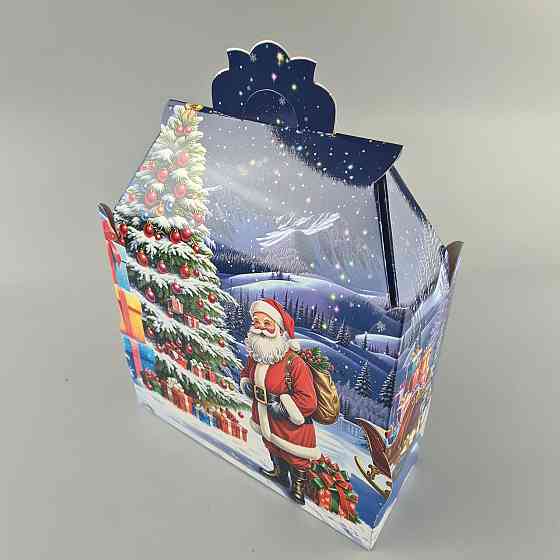 Новогодняя подарочная картонная упаковка для конфет (1000грм) №190 