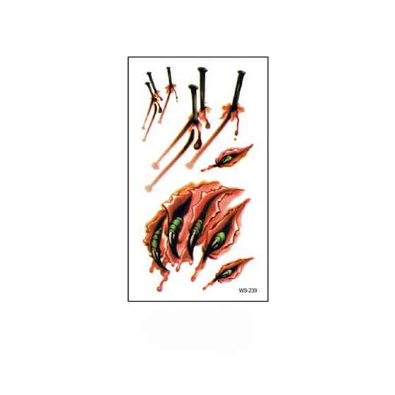 Тимчасове тату для Halloween 10 на 6 см різнобарвний Київ