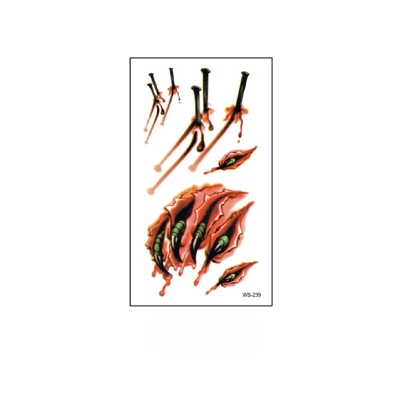 Тимчасове тату для Halloween 10 на 6 см різнобарвний Київ - фото 2