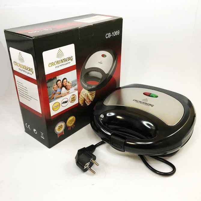 Бутербродниця побутова Crownberg Cb-1069, Гриль вафельниця бутербродниця професійна PV-42 Львів - фото 16