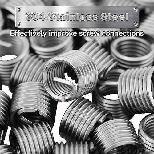 Набір різьбових вставок 60 шт у кейсі — футорки (ввертиші) з нержавіючої сталі M3–M12 для ремонту різьби Київ