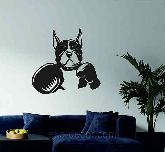 Декоративне настінне Панно «Боксер», Декор на стіну 70*67 см, Чорний Київ