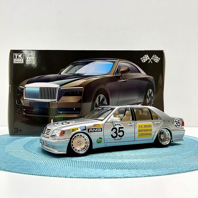 Машинка Авто Експерт Mercedes-Benz S-Class W140 металопластикова 1:24 звук світло інерція відчиняються двері капот багажник Сіра Чернігів - фото 3