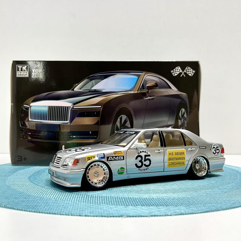 Машинка Авто Експерт Mercedes-Benz S-Class W140 металопластикова 1:24 звук світло інерція відчиняються двері капот багажник Сіра Чернигов - изображение 3