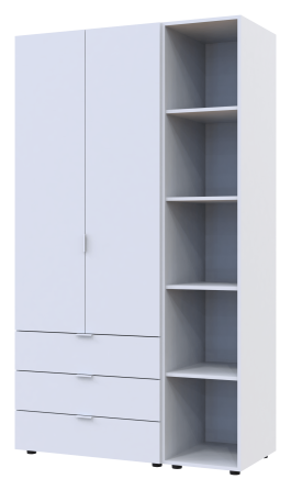 Комплект шаф для одягу Doros Гелар (2 шт.) 115,7х49,5х203,4 см Білий (DRS-011176) Львів