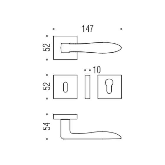 Ручка Colombo Gilda MM21RY мат хром R кл. Киев