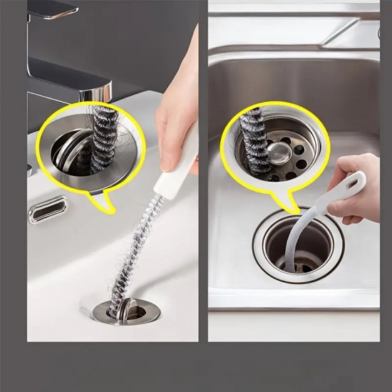 Тросик у вигляді йоржика для чищення раковини та труб каналізації Вінниця - фото 5