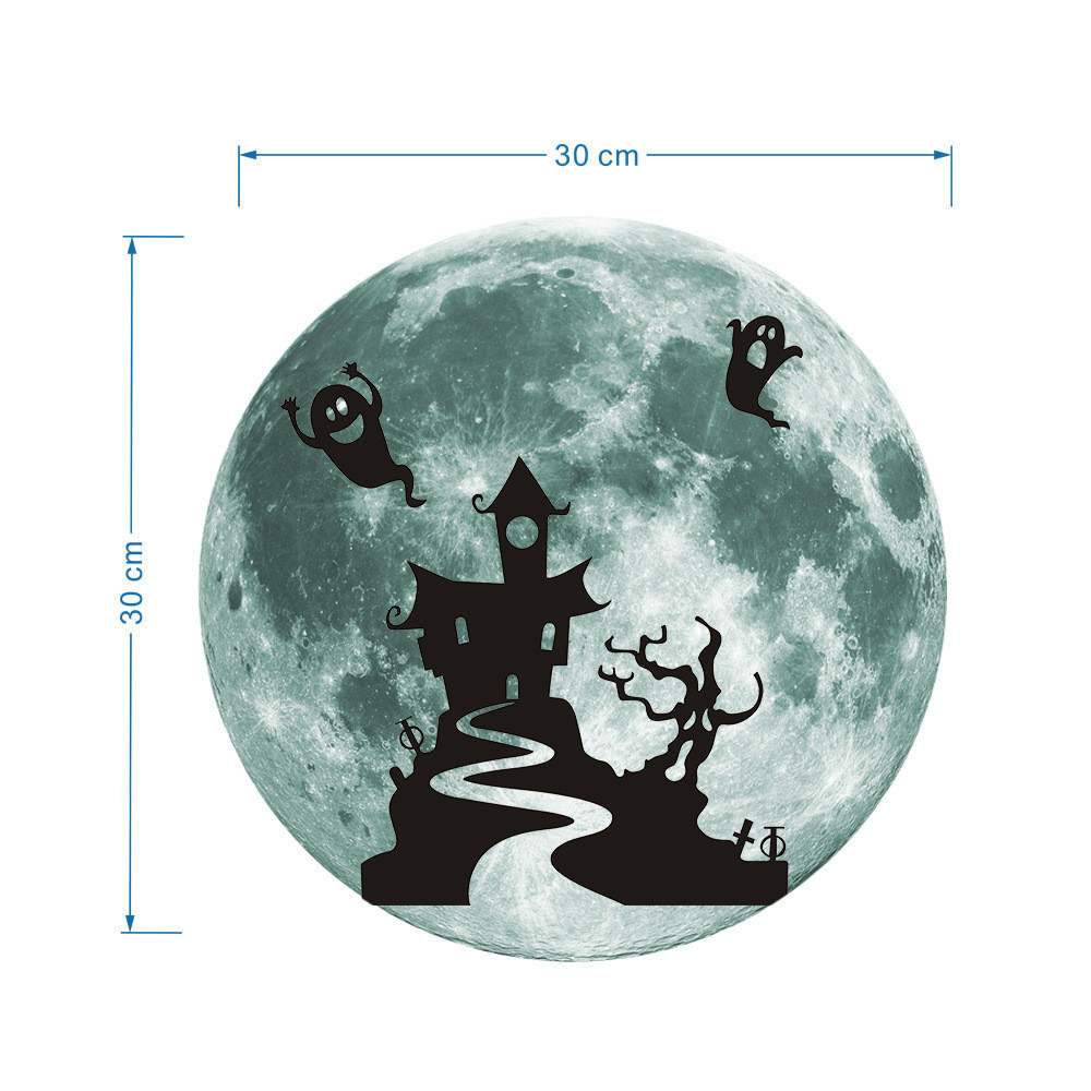 Наклейка на Хэллоуин Замок с привидениями 30 см салатовый Киев - изображение 5