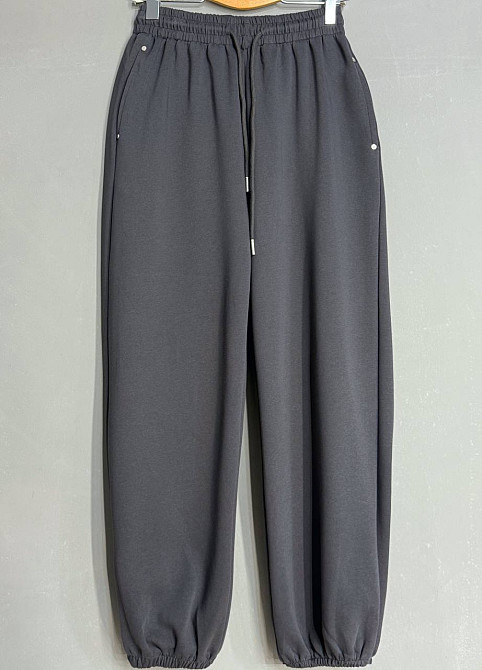Штани жіночі A-N 27090 джогери спортивні на резинці трикотажні сірі, сірий, L Київ - фото 14