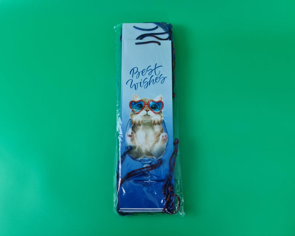 Пакет паперовий подарунковий під пляшку 12/9/36 (артBUT-74) (12 шт.) Харків - фото 3