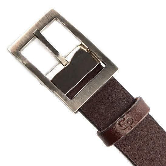 Надежный кожаный итальянский ремень GRANDE PELLE 00242 Коричневый Киев - изображение 9