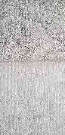 Шпалери вінілові на флізеліні Rasch Golden Hour метрові однотонні структурні під тканину мішковини світло-сірі Київ