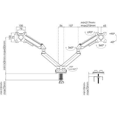 Кронштейн Anda Seat AD-W-A6D-2S-BB Винница