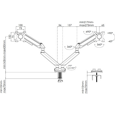 Кронштейн Anda Seat AD-W-A6D-2S-BB Винница - изображение 5