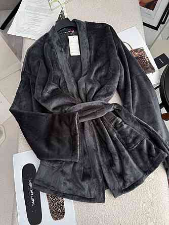 Жіночий стильний домашній махровий халат Графіт Одеса