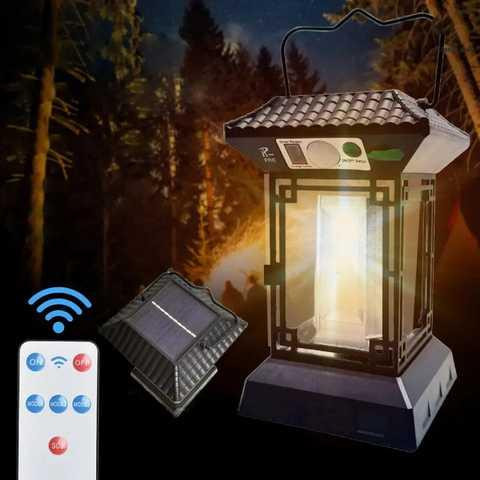 Кемпенговый фонарь CL-T60 с солнечной батареей и датчиком движения на аккумуляторе 2*18650 Одесса - изображение 1