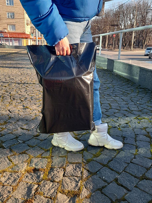 Пакет банан АКТ, 40х50(+3)см, 50 мкм, (100 шт.) черный, LDPE пищевой Павлоград - изображение 5