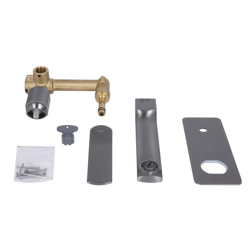 Смеситель для раковины Qtap Slavonice скрытого монтажа QTSLA273GMB45920 Gunmetal Black PVD Харьков - изображение 7