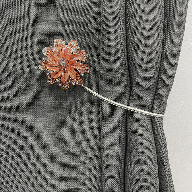 Магніти для штор та гардин "Flowers" набір 2 шт Персиковий (81-197) Київ - фото 4