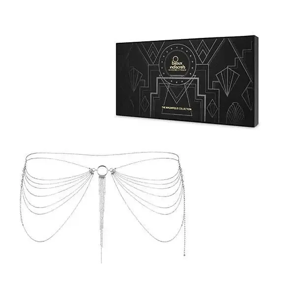 Ланцюжок трусики або ліф Bijoux Indiscrets Magnifique Waist Chain - silver, прикраса на тіло Львів - фото 4