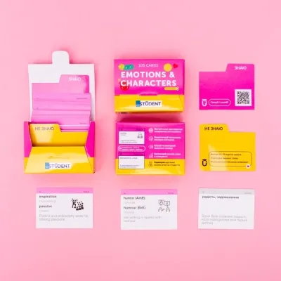 Навчальний набір English Student Картки для вивчення англійської мови Emotions &amp; Characters (укр.) (591226005) Вінниця