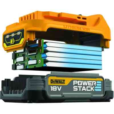 Шуруповерт DeWALT XR Li-Ion PowerStack 18V 2x1.7 Ач, 90 Нм, 0-650/0-2000 об/мин (DCD800E2T) Винница