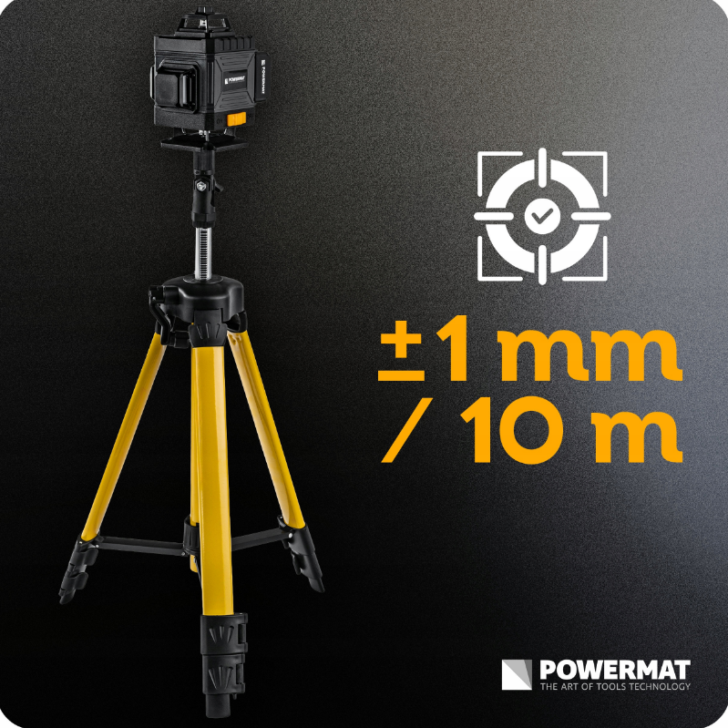 16-лінійний лазерний рівень 4D 360° Powermat 40м PM1492 (Польща) Київ - фото 7
