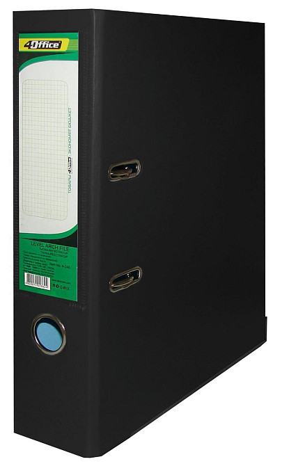 Папка-реєстратор A4/70 мм "4Office" чорний, 4-246-04, шт Київ - фото 1