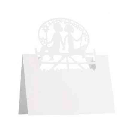 Рассадочные карточки на свадьбу 25 штук 9 на 6 см белый Киев