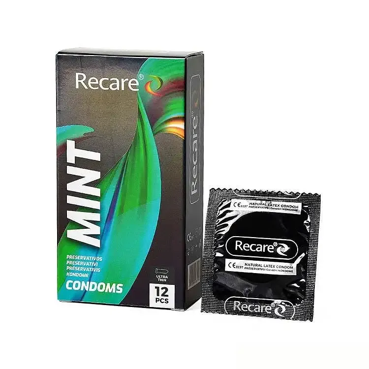 Презервативи Holographic Recare Ultra Thin Mint Condoms 12шт, ультратонкі, аромат: м'ята Львів - фото 1