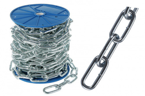 Ланцюг довгозований оцинкований 2 мм DIN 5685C бухта 110 м APRO Рівне - фото 1