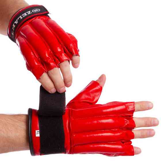 Снарядні рукавички шкіряні ZELART ZB-4225 розмір M-XL кольору в асортименті Рукавички для боксу та єдиноборств Київ