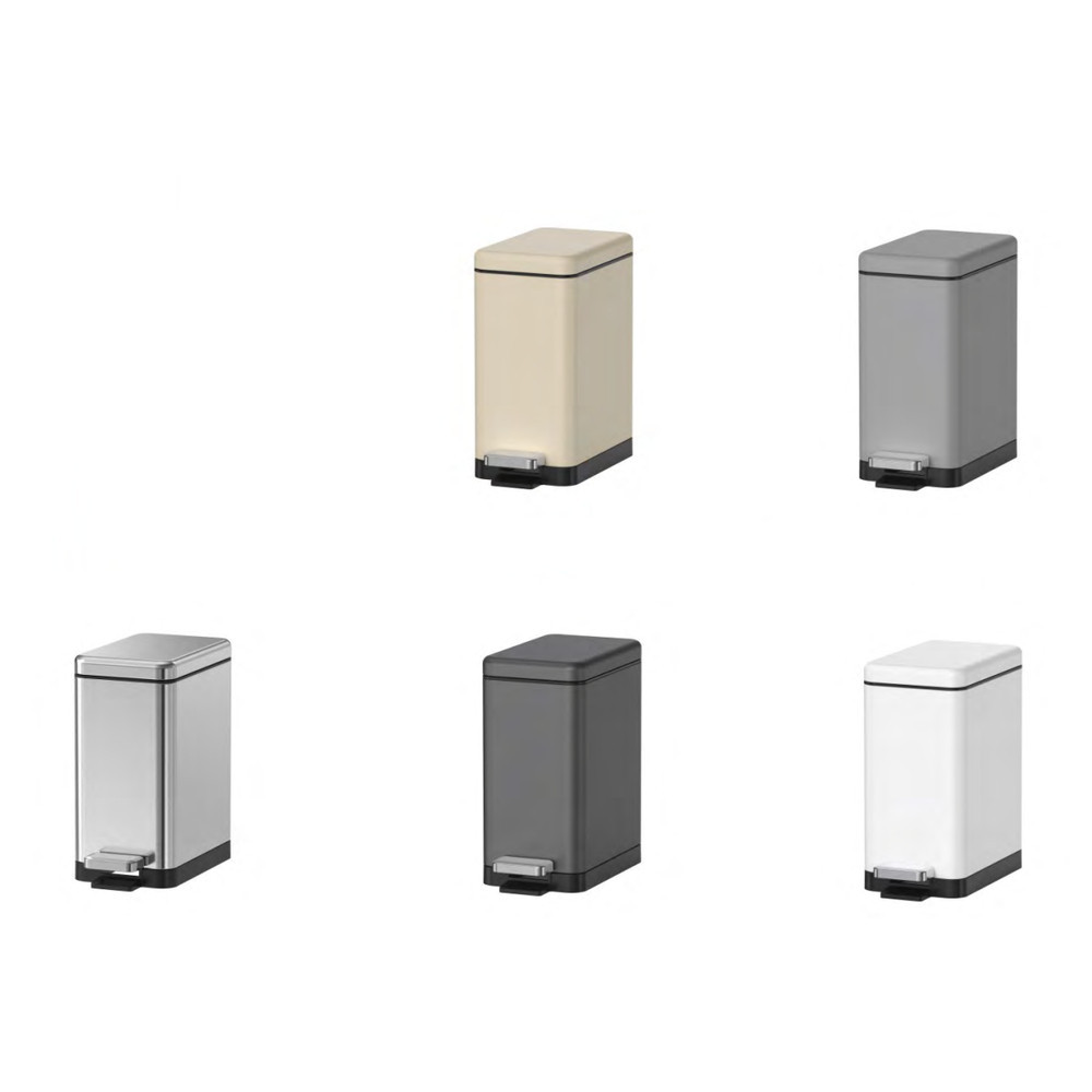 Прямоугольное мусорное ведро 10 л с плавным закрыванием Koer TC-010210-07 серое (KR5599) Харьков - изображение 8